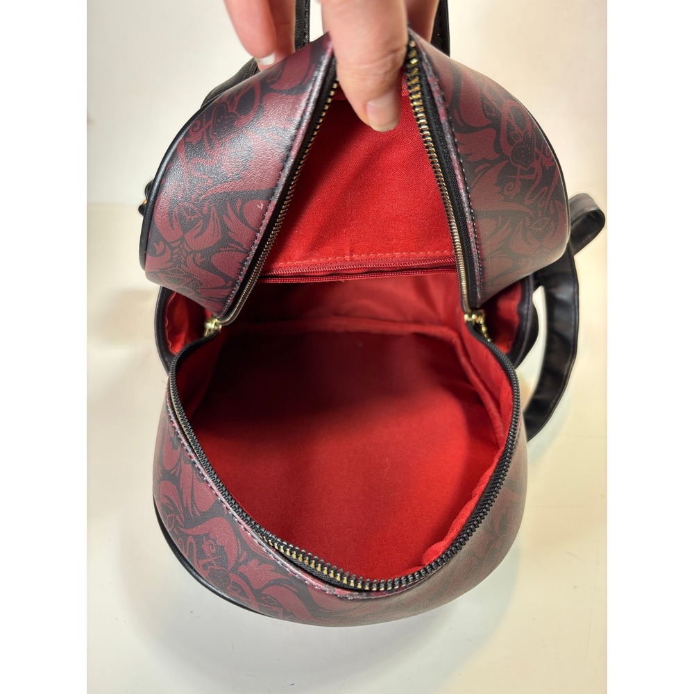 Hot Topic Hazbin Hotel Mini Backpack Red Black Charlie Alastor Angel Dust - Picture 5 of 7